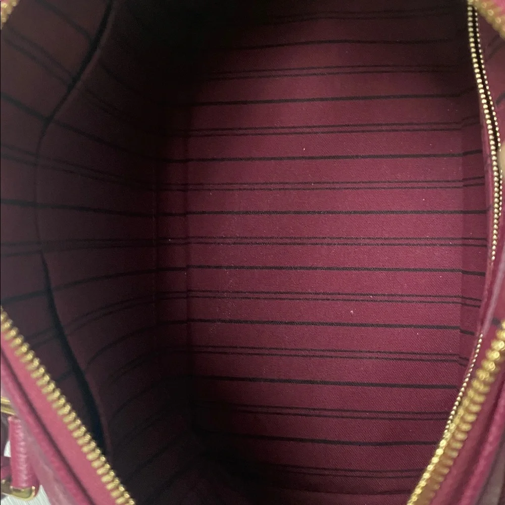 Louis Vuitton Bordeaux Monogram Empreinte Satchel Bag Speedy 25 Bandolier